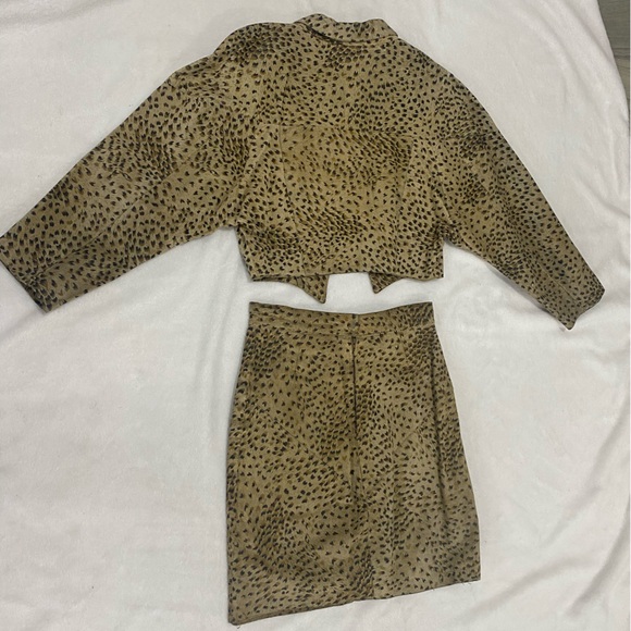 Vintage Rafael 2-Piece Size 7/8 100% Leather 
Skirt Suit • 80s/90s - Picture 7 of 9
